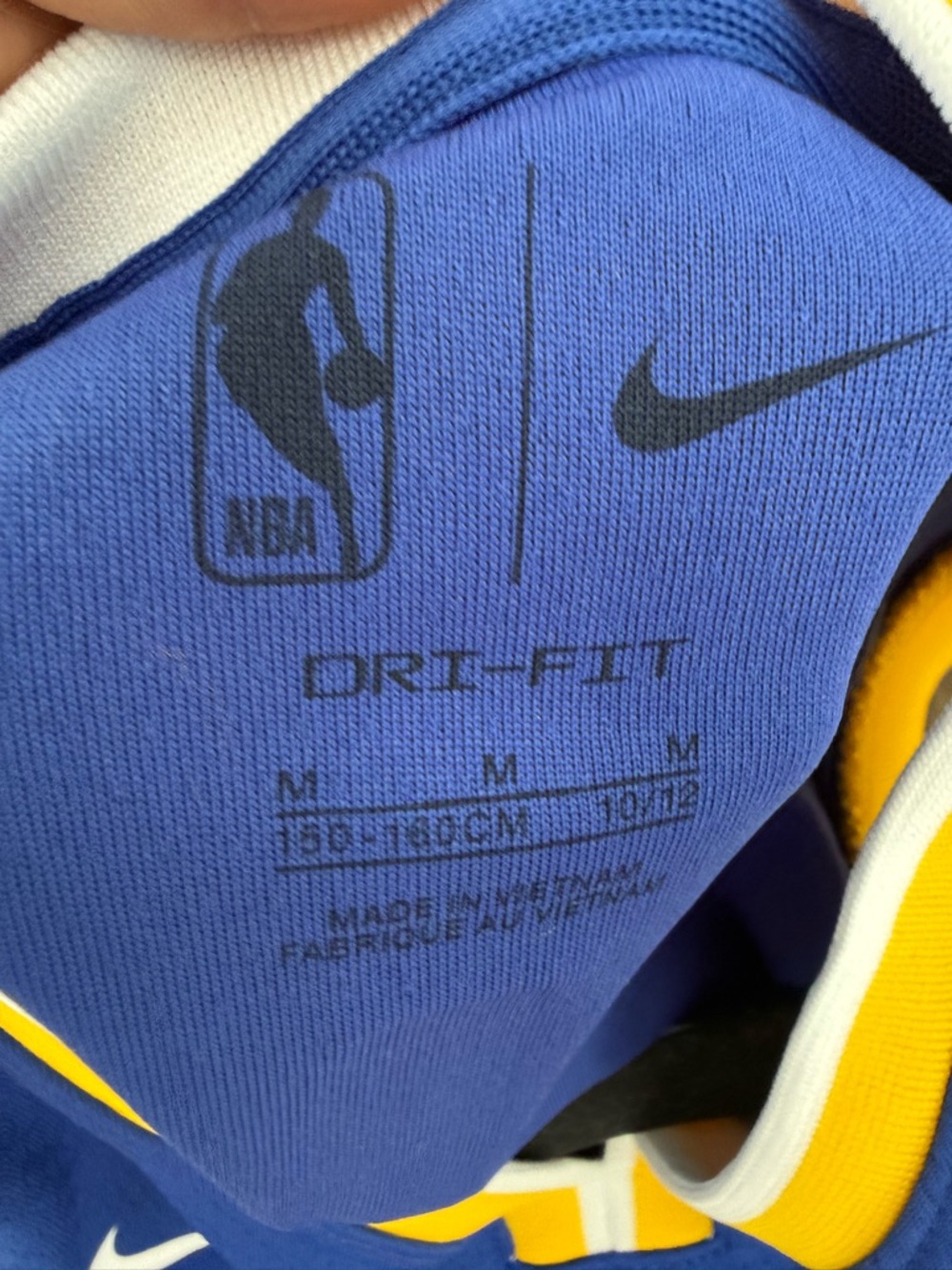 Nike Golden state warriors NBAbasketball Blue and Yellow Warriors Jersey # 30 - Picture 8 of 8